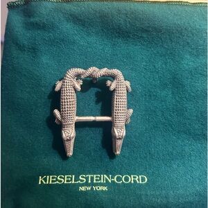 KIESELSTEIN- CORD AUTHENTIC STERLING SILVER STAMPED BELT BUCKLE  1999 RARE